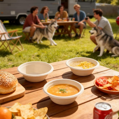 W&Y 12 oz Paper Bowls Disposable 100-Count, Compostable Disposable Bowls | - Image 6