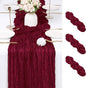 3 Pack Burgundy Cheesecloth Table Runner 17x108 Inch Semi Sheer Boho Gauze by Unknown