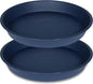 2 Pack of 14 inch Plant Saucers Bird Bath Bow Round, Plastic Plant Saucer Tray by Bleuhome