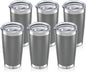20oz Tumbler Bulk with Lid Stainless Steel Tumblers, 6 Pack | Leak Proof Lid by Unknown