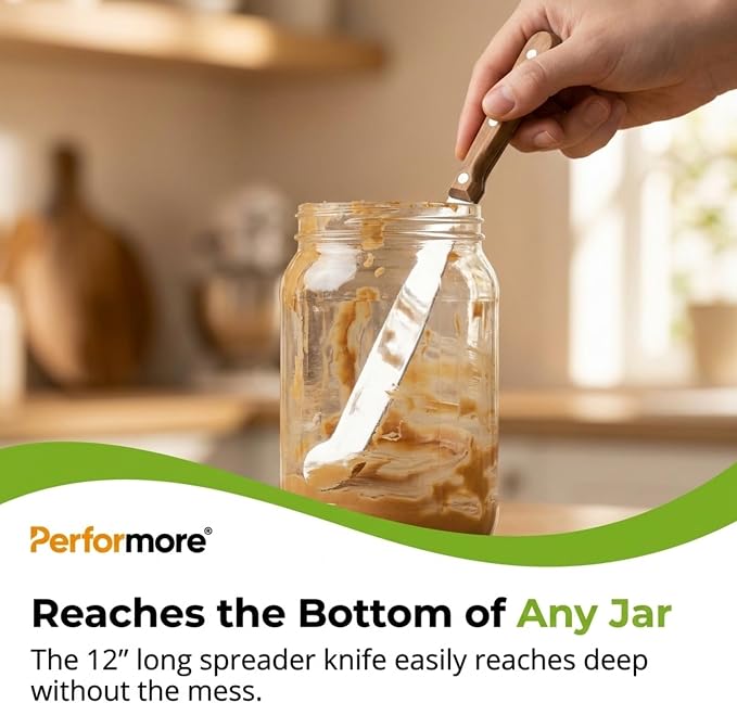 Performore 2PCS Spreader Knives, 12” Peanut Butter Knife that Works Great - Image 9