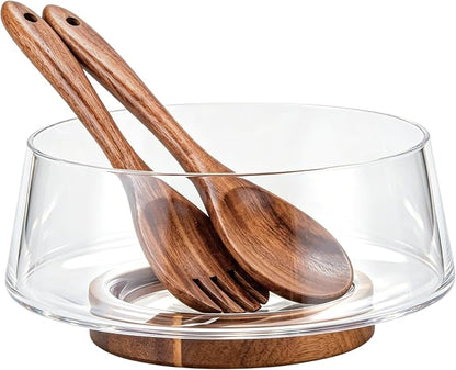 muso wood Salad Bowl Set Large-capacity Glass Salad Bowl by Musowood