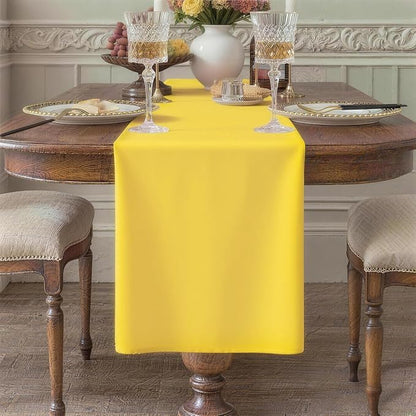 Yellow Table Runner, Waterproof Washable Runners 90 Inches Long | Reusable by KAIPHO