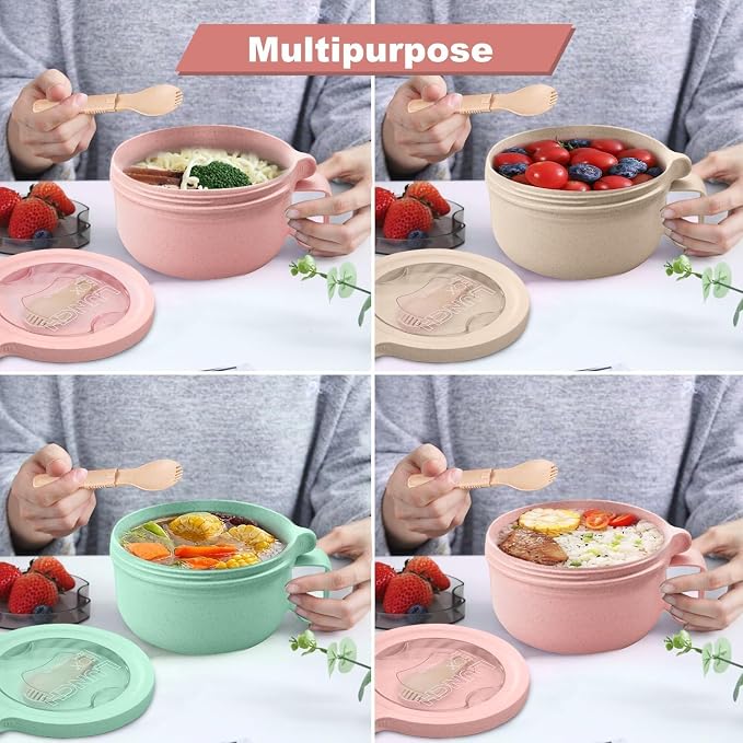 Rarapop 2 Pack Microwave Soup Bowl Containers - Image 6