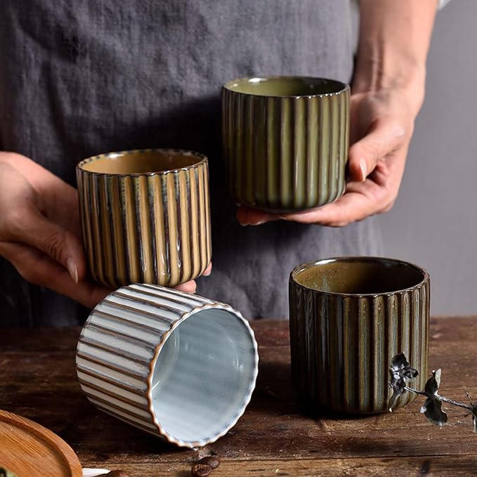 Japanese retro ceramic teacups, wine cups, water cups, restaurants, home - Image 3