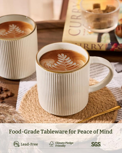 famiware Coffee Mug Set for 8, Star 16 oz Catering Mugs Cup Set - Image 2