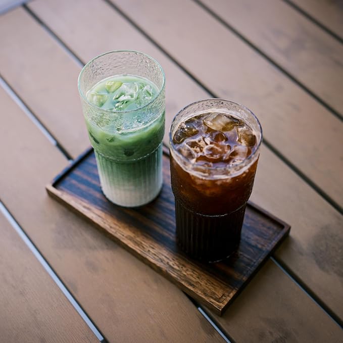 22oz Glass Tumblers with Glass Lids and Straws - Image 8