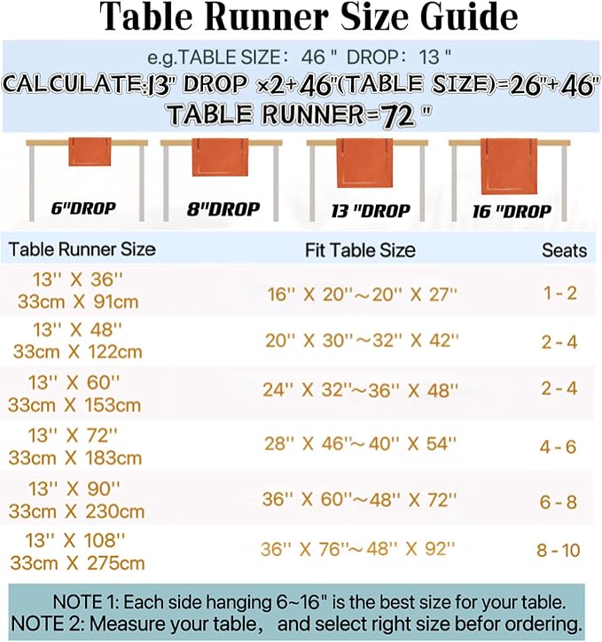 Orange Burlap Table Runner, Fall Table Runners 72 inches Long | Double Layer - Image 7