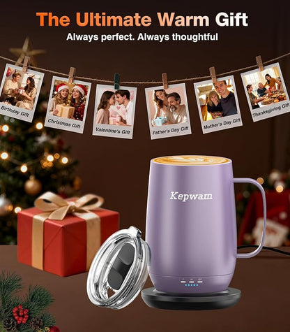 Kepwam Heated Coffee Mug T2-Plus, 20oz Large Capacity Longer Battery Life | - Image 6