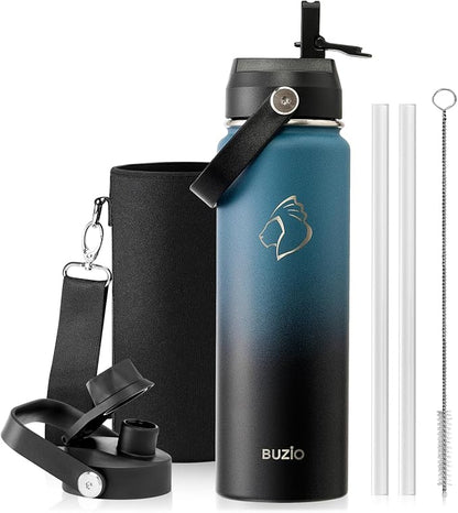 BUZIO 24 oz Insulated Stainless Steel Water Bottle by BUZIO