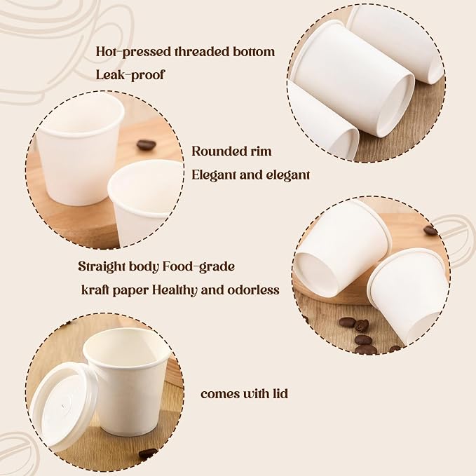 100 Sets 2 oz Disposable Espresso Cup - Image 3