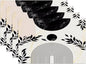 Boho Mid Century Leaf Placemats,Arch Sun Design,Minimalistic Leaves Pattern Luxurious Washable Place Mats 12x18Inch for Dining Kitchen Farmhouse Decor 6 PCS