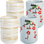4 Pack Japanese Tea Cup, 10 Oz | Handleless Cup Set by Nagpew