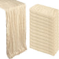 12 Pack Beige Cheesecloth Table Runner 10Ft Gauze Cheese Cloth Table Runner by Heneger