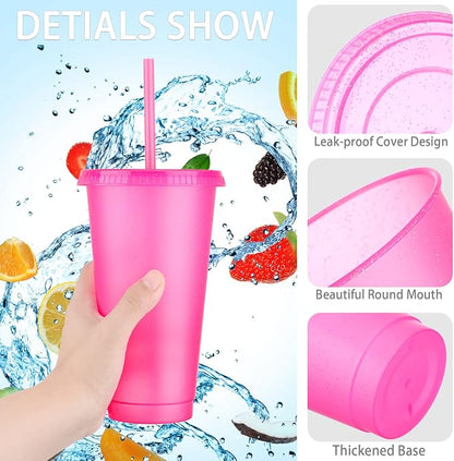 Honeydak 30 Pack Tumbler with Straw and Lid Bulk Cups - Image 3