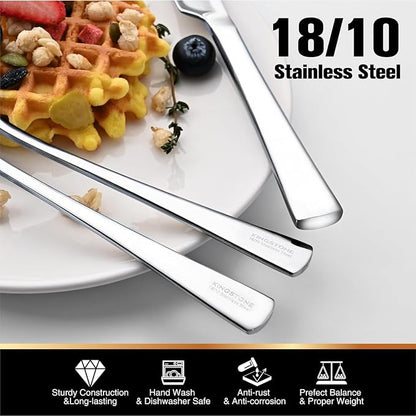 18/10 Flatware set for 12, 60 Piece Stainless Steel Silverware Cutlery Set | - Image 3