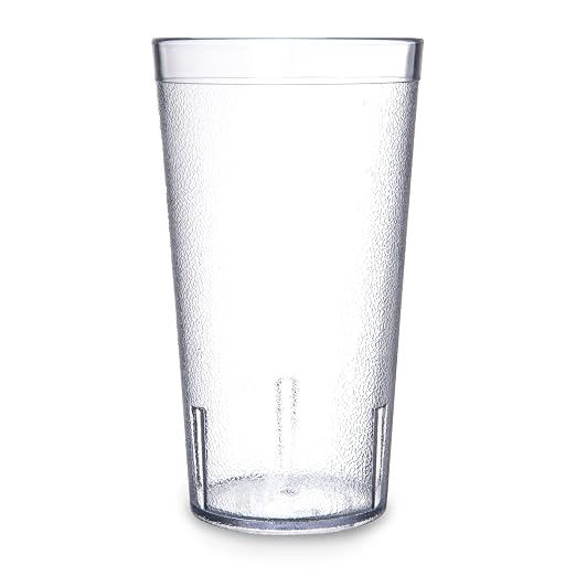 Carlisle FoodService Products Reusable Plastic Cups, 16 oz, 24 Pack | Stackable - Image 2
