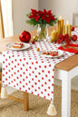 Folkulture Table Runner 72 Inches Long | Polka Red | Table Runner by FOLKULTURE