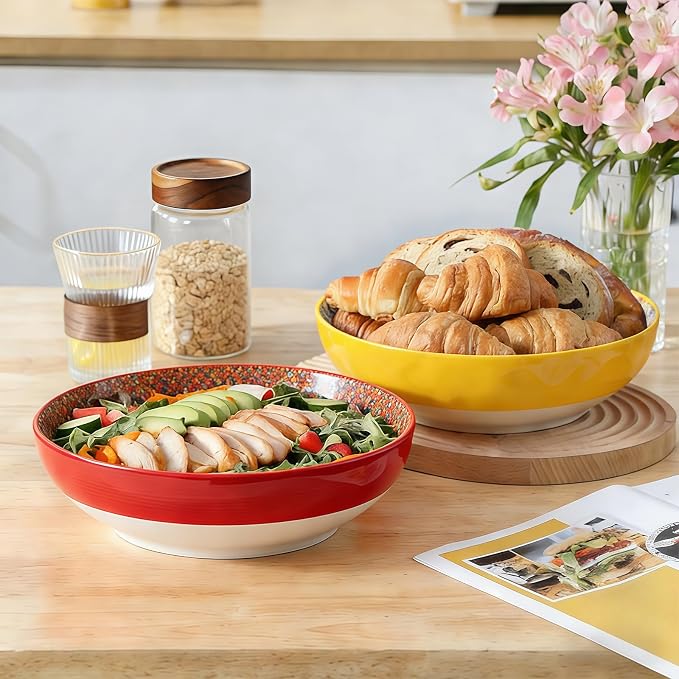 4-Piece Bohemian Style Ceramic Bowls - Image 2