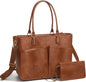 Laptop Tote Bag for Women, Leather Work Tote by Lifeamar