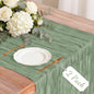 2 Pack Cheesecloth Table Runner, 120 Inch Sage Green Table Runner by Unknown