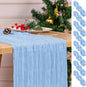 8 Pack Light Blue Table Runner 17 x 108inch Cheesecloth Table Runner Boho Gauze by Lumaycens