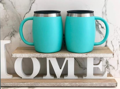 Stainless Steel Insulated Coffee Mugs Set of 2 Double Wall Coffee Cups - Image 5
