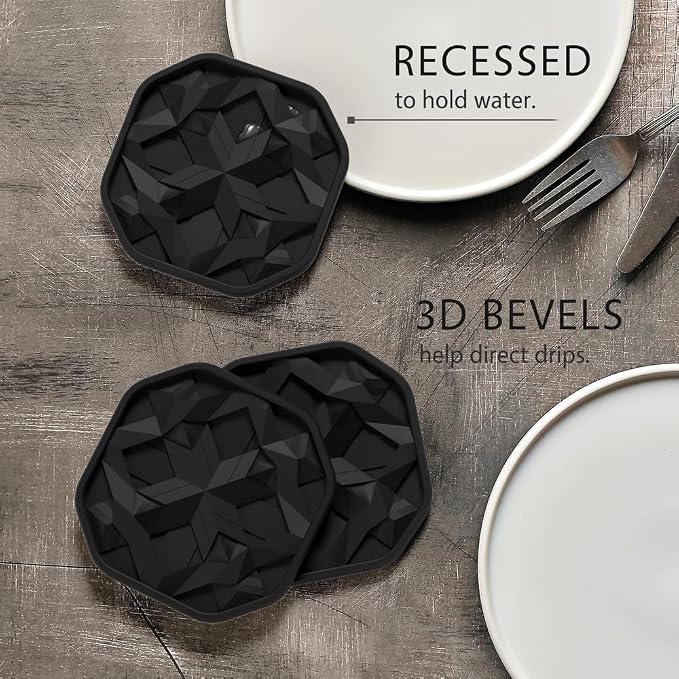 UMIRRO Silicone Drink Cup Coasters Set of 6 - Image 2