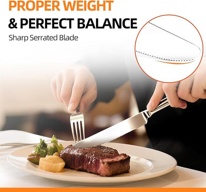 NICE KITCHEN Silverware Set for 4, 20 Piece Heavy Duty Cutlery Set | Mirror - Image 3