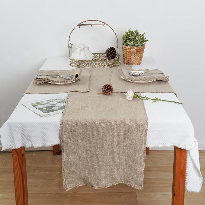 100% Pure Linen Table Runner 106 Inches Long-Super Thick Noble 14 x 106 Inch - Image 6