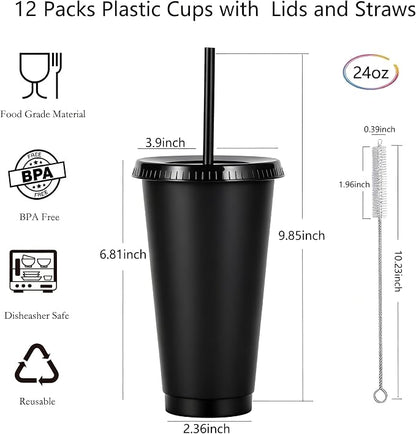 24 oz Reusable Plastic Cups, Custom Cups - Image 2