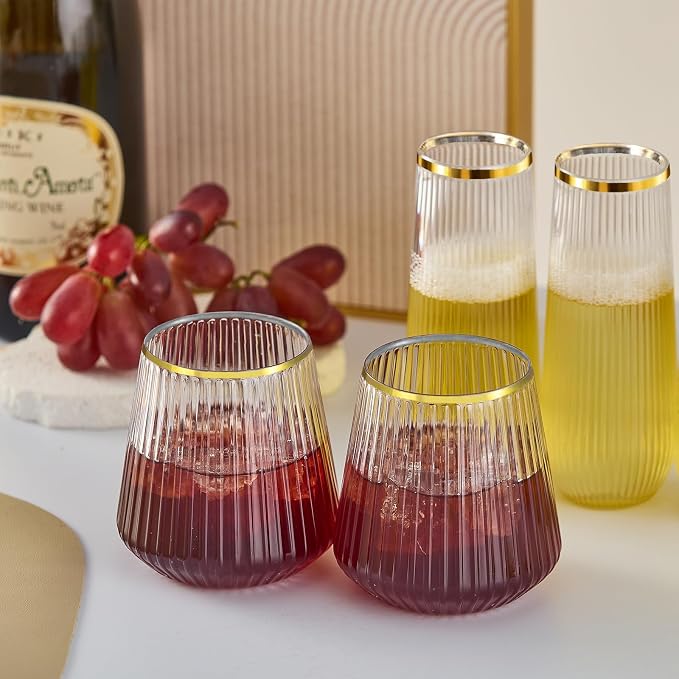 56 Pack Plastic Wine Glasses Champagne Flutes, Plastic Champagne Flutes - Image 4