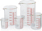 High Borosilicate Glass Measuring Cup Set-V-Shaped Spout, Includes 60ml by AckersBORO33