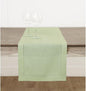 Solino Home 100% Linen Table Runner Green, Classic Hemstitch 14 x 72 in | Table by SolinoHome