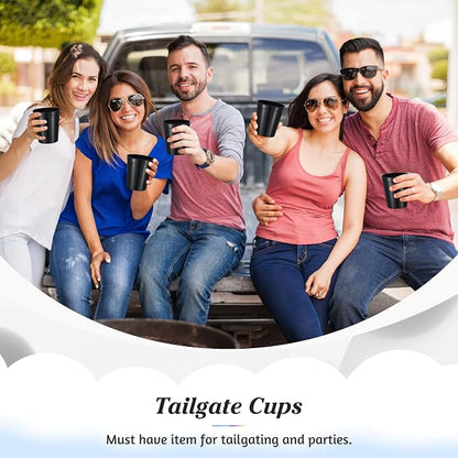 Mifoci 24 Pcs Stadium Plastic Cups Blank Reusable Drink Tumblers Bulk Stackable - Image 4