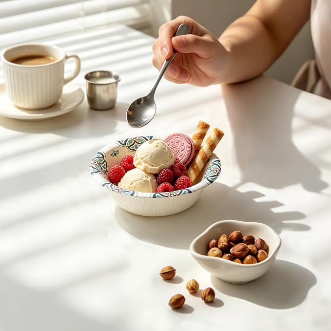 Paper Bowls Disposable Soup Bowl, Heavy Duty Printed Disposable Bowls Bulk - Image 6