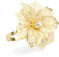Picowe Set of 12 Alloy Napkin Rings with Hollow Out Flower Napkin Ring Holders for Wedding Party Holiday Banquet Christmas Dinner Delicate Serviette Buckles Decor Favor (Gold)