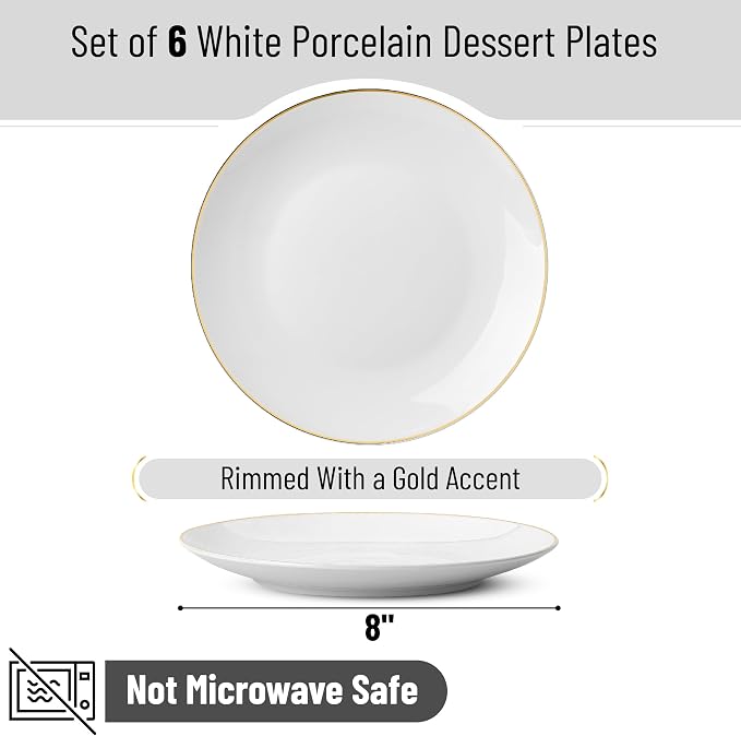BTaT- White Dessert Plates - Image 2
