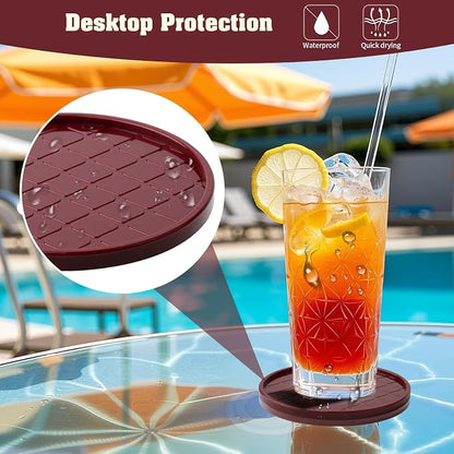 Coasters Set of 6, Hot or Cold Drink Coasters - Image 2