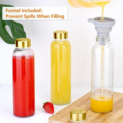 Zukro 18 oz Glass Juice Bottles - Image 6