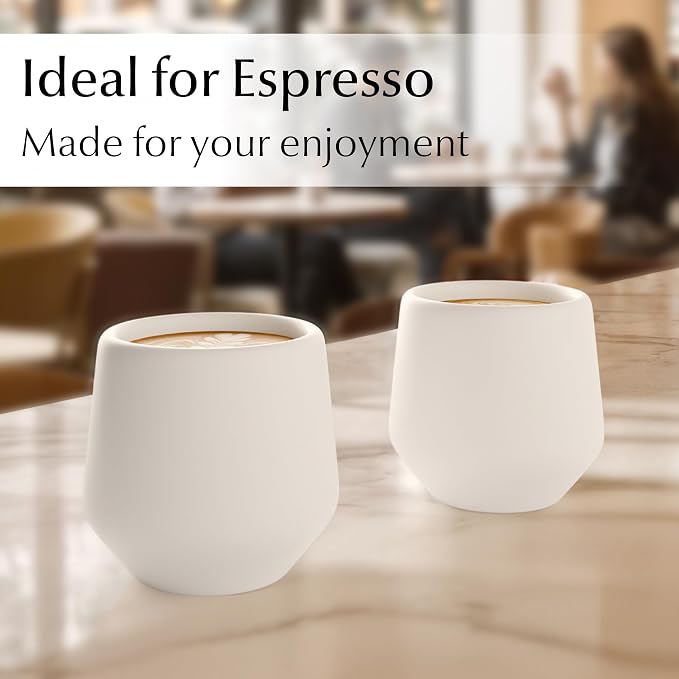 MIAMIO - Espresso Cups Set of 4 / Mug Set, Ceramic - Luxe | Ceramic espresso - Image 7