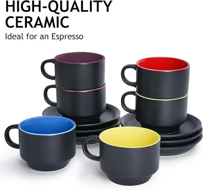 MIAMIO - 6 Espresso Cups - Le Papillon Collection | Ceramic espresso cups - Image 2