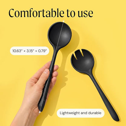 Salad Servers - Spoon and Fork Serving Set, Certified Recycled Food-Safe Plastic - Image 5
