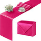Manyshofu Hot Pink Satin Table Runner 12x72 by Manyshofu