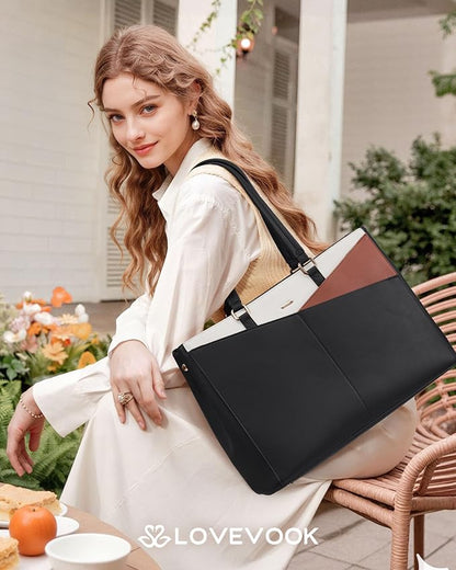 LOVEVOOK Lunch Tote Bag for Women, 3 in 1 Work Bag - Image 2