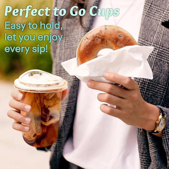 Homestockplus 15 oz Clear Plastic Cups - Image 5