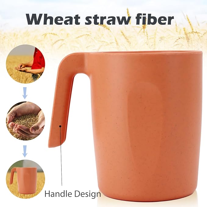 PYRMONT Wheat Straw Cups 16 Oz Alternative Plastic Cups - Image 6