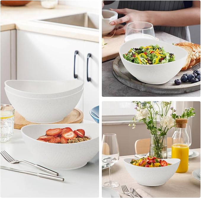 65oz Large Salad Bowls Ivory - Image 4