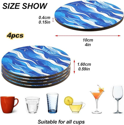 Baseball Blue Stripe Absorbent Coaster - Image 4