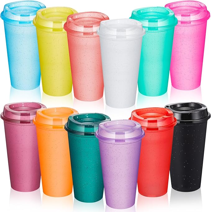 FillTouch 12 Pcs 16 oz Reusable Coffee Cups by FillTouch